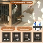 71'' Double Dog Crate Furniture, XXL Dog Kennel TV Stand,Walnut - Image 4