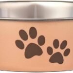 Loving Pets Bella Dog Bowls- Stainless Steel Dog & Cat Bowls – Spill Proof Dog Food Bowl, Cat Bowl, Puppy Essentials & Pet Supplies Great for Home & Travel (Medium 20-35 lbs, Champagne)