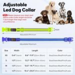 Flashseen LED Dog Collar, Light Up Dog Collar USB Rechargeable (Green, Medium) - Image 5