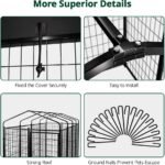 Dog Kennel Outside with Roof, 8'x6'x4' Outdoor Dog Kennel - Image 3