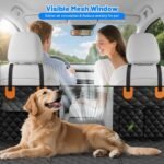 Dog Car Seat Cover for Back Seat, Hard Bottom Hammock Hold 400lbs For Cars - Image 4