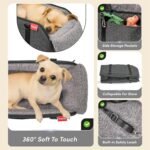BurgeonNest Center Console Dog Car Seat for Small Pets to 11lbs, Grey - Image 4