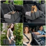BurgeonNest Center Console Dog Car Seat for Small Pets to 11lbs, Grey - Image 5