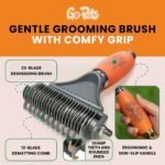 GoPets 2-in-1 Deshedding & Dematting Comb & Grooming Brush for Dogs & Cats - Image 3
