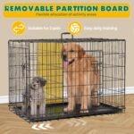 Medium Dog Crate 36 Inch Foldable Double Door Dog Cage Pet Kennel - Image 4