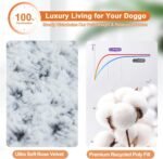 POCBLUE Deluxe Washable Dog Bed for Large Dogs Dog Crate Mat 35 Inch Comfy Fluffy Kennel Pad Anti-Slip for Dogs Up to 60 lbs, 35" x 23", Grey - Image 3