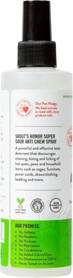 SKOUT'S HONOR Super Sour! Anti Chew Spray for Dogs and Puppies, 8 oz - Image 3