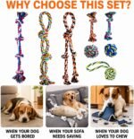 Aitmexcn Large Dog Toys for Aggressive Chewers, 8 Pack Dog Rope Toys - Image 4