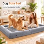 NANUYA Orthopedic Dog Bed for Large Dogs, 36 x 27 Inch, Light Grey - Image 4