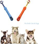 Orgrimmar 2 Pcs 3-Sided Pet Toothbrush Dog Cat Mouth Dental Teeth Care - Image 6