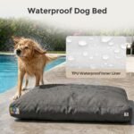 Sytopia 42 Inch Canvas Indestructible Outdoor Dog Bed for Extra Large Dogs, Chew Proof Pet Crate Mat with Waterproof Washable Removable Cover, Indoor Patio Pet Pad for Crate, Dark Grey - Image 3