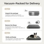 Sytopia 42 Inch Canvas Indestructible Outdoor Dog Bed for Extra Large Dogs, Chew Proof Pet Crate Mat with Waterproof Washable Removable Cover, Indoor Patio Pet Pad for Crate, Dark Grey - Image 6