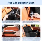 BLVRYVIO Large Dog Car Seat for Medium Sized Dogs Under 55lbs or 2 Smalls - Image 5