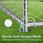 10x10x7.1 FT Large Outdoor Dog Kennel Outside, Heavy Duty Dog Run Enclosure - Image 3