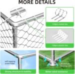 10x10x7.1 FT Large Outdoor Dog Kennel Outside, Heavy Duty Dog Run Enclosure - Image 8