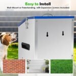Galvanized Automatic Dog Feeder,Automatic Gravity-Fed Dog Feeder for Indoor & Outdoor Use,25LBS Capacity Food Dispenser for Small, Medium, and Large Breeds - Image 4