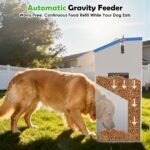 Galvanized Automatic Dog Feeder,Automatic Gravity-Fed Dog Feeder for Indoor & Outdoor Use,25LBS Capacity Food Dispenser for Small, Medium, and Large Breeds - Image 5