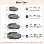 JOEJOY XL Orthopedic Dog Beds Large Sized Dog, Extra Large Washable Waterproof Oval Large Dog Bed with Removable Cover, Egg-Crate Foam Pet Bed with Bolster & Non-Skid Bottom, Dark Grey, 42''x32'' - Image 3