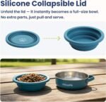 PawsPik 2-in-1 Travel Dog & Cat Bowl – Collapsible BPA-Free Silicone - Image 3