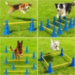 Dog Agility Hurdle Cone Set, 10er 12.5Inch Agility Cones and 5er 31.5Inch Agility Rods, Height Adjustable Crossbar for Dog Obstacle Course Rehabilitation & Beginners - Image 7
