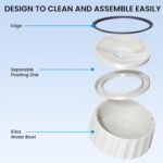 9.1" X 3.5" Dog Water Bowl No Spill 70oz/2L Large Capacity Dispenser Non Slip No Splash Bowl Pet Slow Feeder No Drip Dog Water Bowl on Vehicle Slow Water Bowl for Dogs and Cats - Image 3