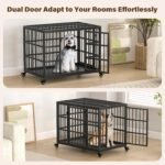 VERIFURTY 30" Heavy Duty Dog Crate for Medium/Small Dogs, Metal Kennel - Image 3