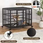 VERIFURTY 30" Heavy Duty Dog Crate for Medium/Small Dogs, Metal Kennel - Image 6