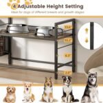 Lomivra Dog Feeding Station with 2 Elevated Bowl Stands & Large Storage - Image 4