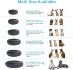 SAVFOX 30 inches Calming Donut Dog Bed - 3X Durable Plush Faux Fur, Machine Washable & Non-Slip, Fits up to 45 lbs, Dark Grey - Image 4