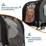 88Lbs Dog Bike Trailer, Pet Cart Bicycle Carrier with Oxford Fabric, Easy Folding Pet Bicycle Trailer with Quick-Release Wheels & Non-Slip Mat & Safety Flag, 16" Air Tires & Washable Non-Slip Lining - Image 6
