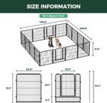 FXW Rollick Dog Playpen, Indoor, Yard & RV Camping, 32" H, 16 Panels - Image 7