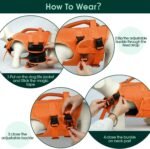 Kuoser Dog Life Jacket, High Flotation Reflective Dog Life Vest, Orange, L - Image 7