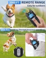 Dog Shock Collar with Remote Control - Rechargeable Dog Training Collar, IPX7 Waterproof E Collar for Dogs with 4 Safe Modes Flashlight Beep Vibration Shock Ideal for All Dog Sizes (8-150lbs) - Image 4