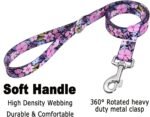 Mihqy Dog Collar and Leash Set, for Small Dogs, Pink Floral Set,S - Image 4