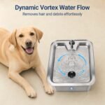 Dog Water Fountain, 4.5Gal/17L Quiet LED Blue Light Stainless Steel Pet Water Fountain for Large Dogs Indoor with 3 Replacement Filters, Multi-Filtration & Deeper Drinking Surface - Image 3
