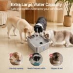 Dog Water Fountain, 4.5Gal/17L Quiet LED Blue Light Stainless Steel Pet Water Fountain for Large Dogs Indoor with 3 Replacement Filters, Multi-Filtration & Deeper Drinking Surface - Image 4