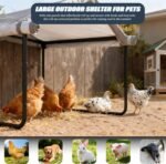 3 in 1 Extra Large Dog Canopy Outside,All-Season Outdoor Dog Shade XL with Roller Shutters and Removable Door,Pet Shelter Tent for Chicken Livestock 4'x 4'x 3.3' Winter & Summer and Rain - Image 4
