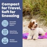 Travel Dog Bed, 42x30in, Foldable & Packable with Carry Bag, Pink - Image 7