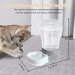 STALTWO 1.6 Gallon Automatic Gravity Dog Water Dispenser, BPA-Free, Grey - Image 3