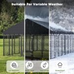10x14×6.4 FT Heavy Duty Dog Kennel Outdoor with Secure Double Locks - Image 4