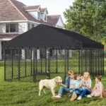 10x14×6.4 FT Heavy Duty Dog Kennel Outdoor with Secure Double Locks - Image 7
