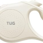 TUG Quest Retractable Dog Leash | 360° Tangle-Free | 16 ft Tape (S, Cream)