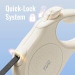 TUG Quest Retractable Dog Leash | 360° Tangle-Free | 16 ft Tape (S, Cream) - Image 3