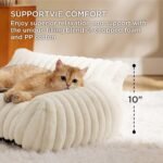 Bedsure ComfyFleece® Shown on TV Cute Dog Couch for Medium Dogs,36in Cream - Image 3