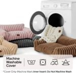 Bedsure ComfyFleece® Shown on TV Cute Dog Couch for Medium Dogs,36in Cream - Image 6