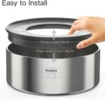Feedoo 1 Gallon No Spill Water Bowl for Dogs, Double-Wall Stainless Steel with Splash-Proof Paws Lid and Floating Disk, Non-Slip Base, Easy to Clean Slow Water Feeder for Large Medium Dogs - Image 6