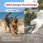 Harness Lead Escape Resistant, Reduces Pull Dog Harness, Medium/Large, Black - Image 5