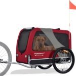 DOGGYHUT® Premium X Large Pet Bike Trailer Up to 100 lbs (Red)