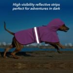 Reflective Dog Rain Coat - Waterproof Adjustable Pet Rain Jacket, Lightweight Dog Hooded Poncho Raincoat for Small to X- Large Dogs and Puppies (Pink, Large) - Image 3