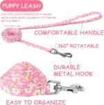 3 Pack Dog Collar and Leash Set, Puppy Collar and Leash (Green,Pink,Yellow) - Image 4
